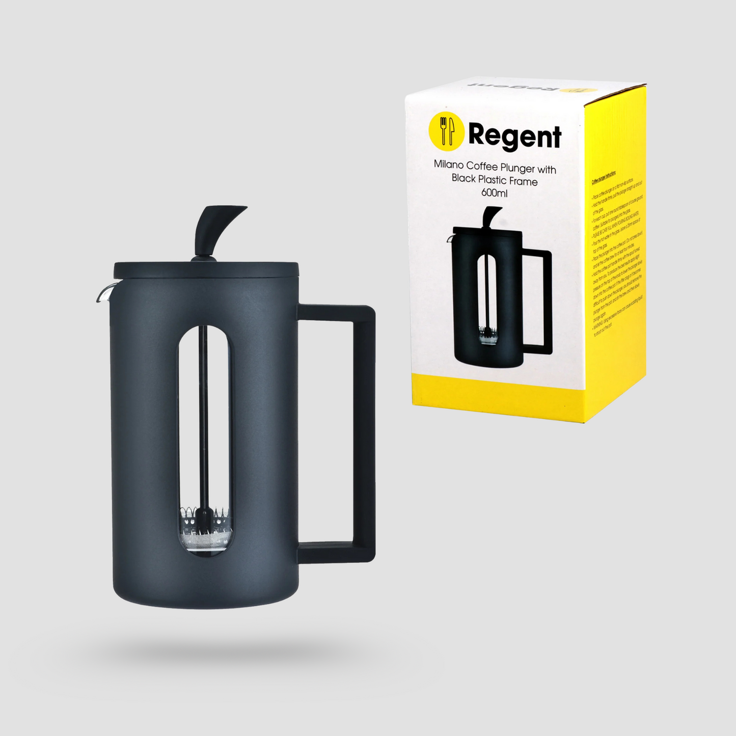 Regent Milano Coffee Plunger with Black Frame